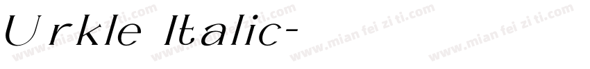Urkle Italic字体转换